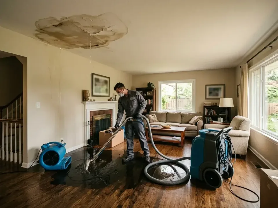 attic-pipe-burst-ceiling-drip-008 — frequently asked questions, Water Damage Restoration & Carpet Care in Belle Plaine, IA